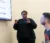 Dr. Ayee explains research to a student
