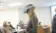 A student tries a VR game
