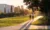 Two Dordt students walking through the campus