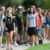 Students lined up on the Dordt sidewalk