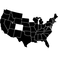 A map of the U.S. highlighting Minnesota, North Dakota, and Colorado.