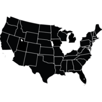A map of the U.S. highlighting southern California, Illinois, Indiana, Ohio, and southwest Iowa