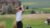 A picture of a Dordt golfer practicing