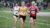 A Dordt Women's Cross Country runner competes at the Conference race