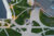 An aerial view of campus