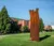 Dordt's "Burning Bush" statue on the campus green