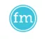 The First Monday Speaker Series teal FM circle logo